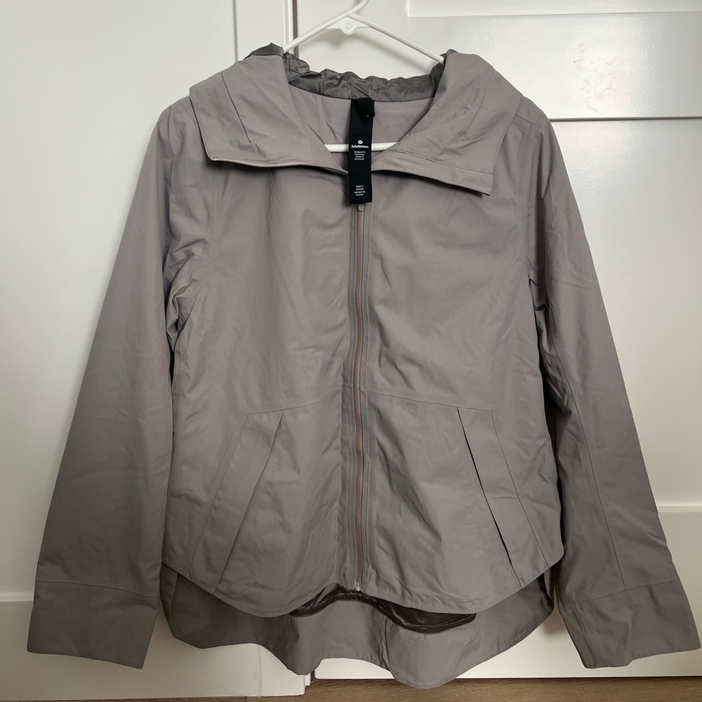 Lululemon Everyday Getaway Rain Jacket Dark Chrome Sz 6